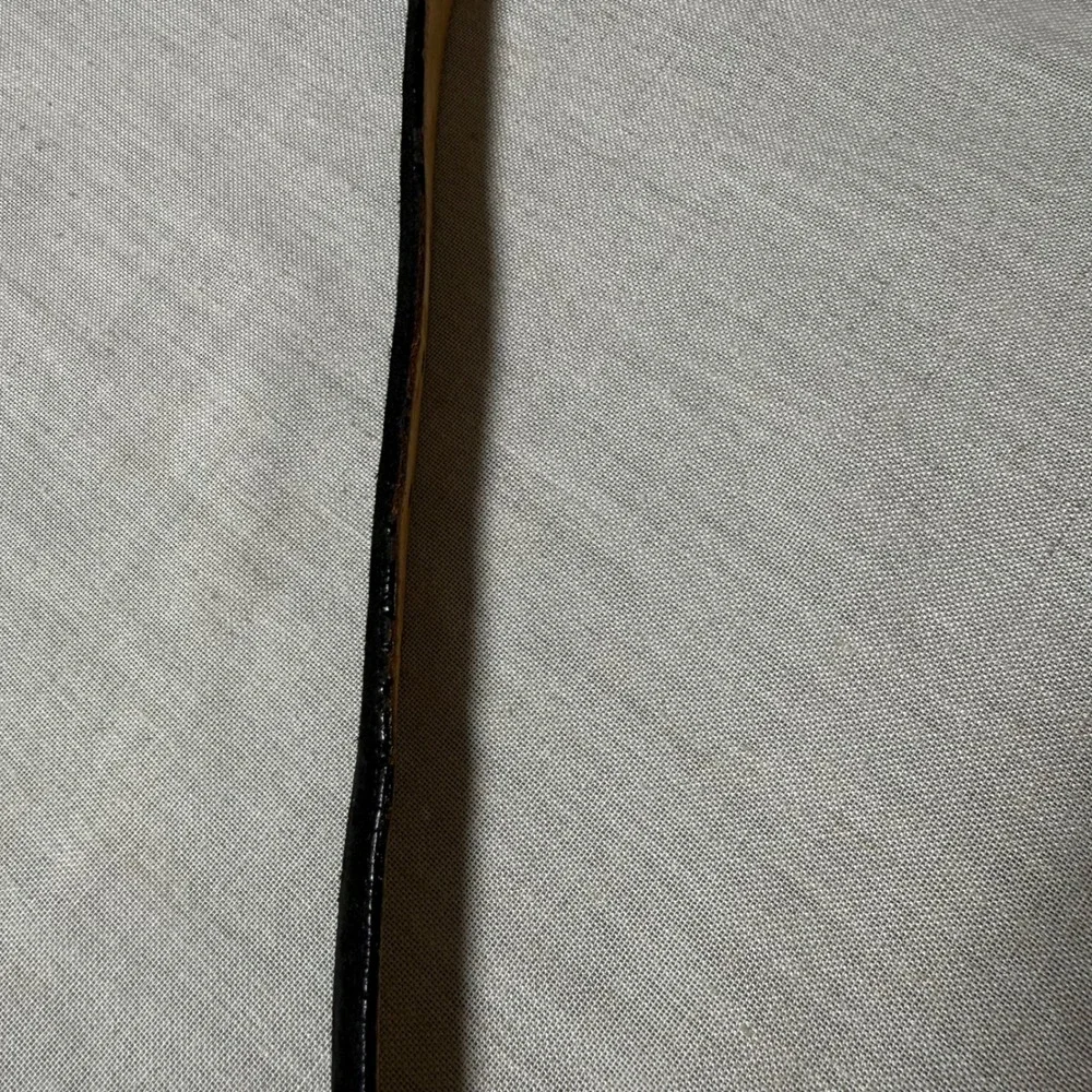 Talbots Black Suede Leather Belt Made in Italy Slim Waist Belt Size Small